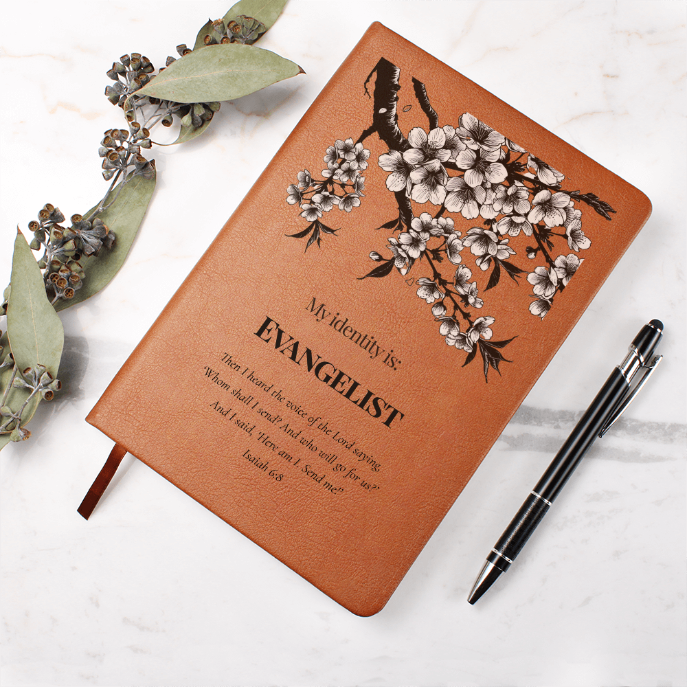 Evangelist Christian Journal – Isaiah 6:8 Scripture Notebook – My Identity Series - FREE Shipping