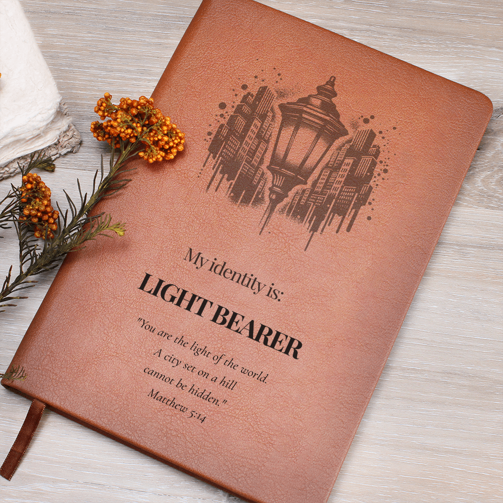 Light Bearer Leather Journal – Identity Series | Radiate Purpose & Faith - FREE Shipping