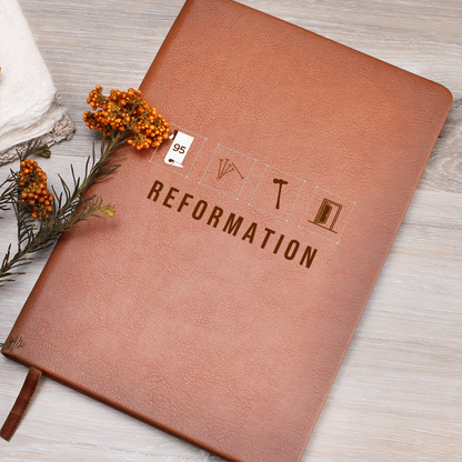 Reformation Leather Journal – 95 Theses Vintage Design | Faith-Inspired Notebook - FREE Shipping