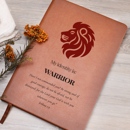 Warrior Christian Journal – Joshua 1:9 Lion Design Notebook  – My Identity Series - FREE Shipping