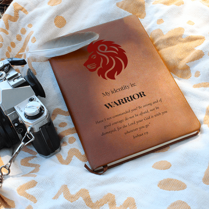 Warrior Christian Journal – Joshua 1:9 Lion Design Notebook  – My Identity Series - FREE Shipping