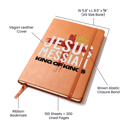 Jesus Messiah Leather Journal – Faith-Based Christian Notebook - FREE Shipping
