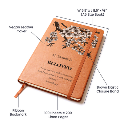 Beloved Christian Journal – Jeremiah 31:3 Scripture Notebook – Faith Journal - FREE Shipping