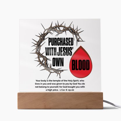 Crown of Thorns and Blood Acrylic Plaque – Christian Wall Art - FREE Shipping