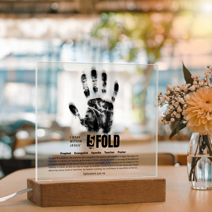 Five-Fold Ministry Hand of God Acrylic Plaque – Christian Wall Art - FREE Shipping