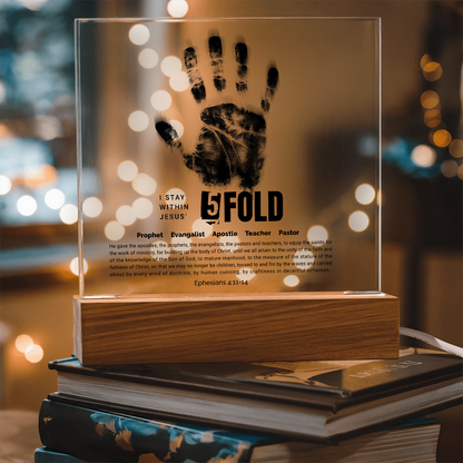 Five-Fold Ministry Hand of God Acrylic Plaque – Christian Wall Art - FREE Shipping