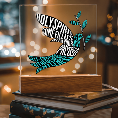 Holy Spirit & Fruits of the Spirit Acrylic Plaque – Christian Wall Art - FREE Shipping