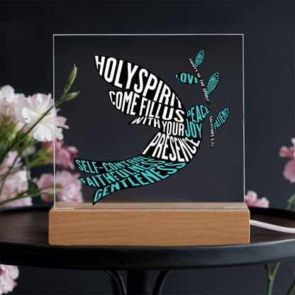 Holy Spirit & Fruits of the Spirit Acrylic Plaque – Christian Wall Art - FREE Shipping