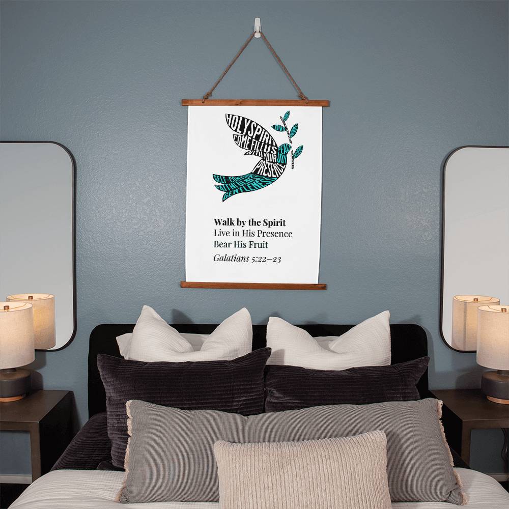Fruits of the Spirit Wall Art – Christian Poster with Holy Spirit Dove - FREE Shipping