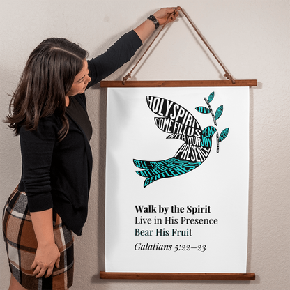 Fruits of the Spirit Wall Art – Christian Poster with Holy Spirit Dove - FREE Shipping