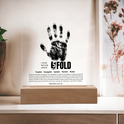 Five-Fold Ministry Hand of God Acrylic Plaque – Christian Wall Art - FREE Shipping