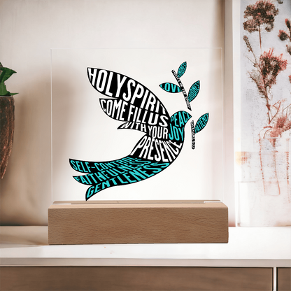 Holy Spirit & Fruits of the Spirit Acrylic Plaque – Christian Wall Art - FREE Shipping