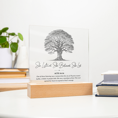 Lydia's Conversion Acrylic Plaque – First Christian in Europe Art - FREE Shipping