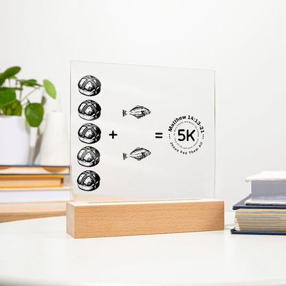 Miracle of Loaves and Fishes Acrylic Plaque – Jesus Feeds the 5,000 Wall Art - FREE Shipping