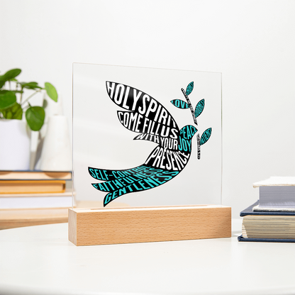 Holy Spirit & Fruits of the Spirit Acrylic Plaque – Christian Wall Art - FREE Shipping