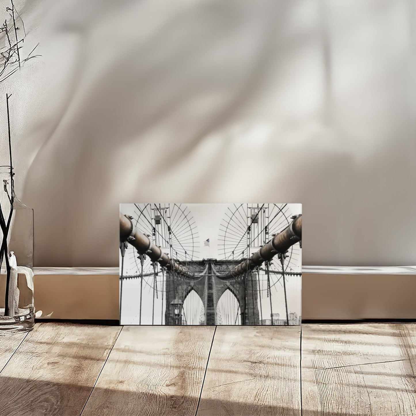 Brooklyn Bridge Canvas Wall Art – Urban Strength & Faith | Original NYC Photography - FREE Shipping
