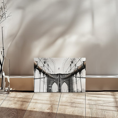 Brooklyn Bridge Canvas Wall Art – Urban Strength & Faith | Original NYC Photography - FREE Shipping