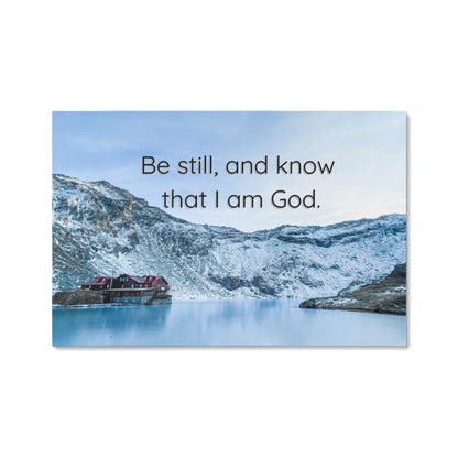Be Still and Know – Bâlea Lake Canvas Wall Art | Psalm 46:10 Scripture Print | Original Romania Photography - FREE Shipping