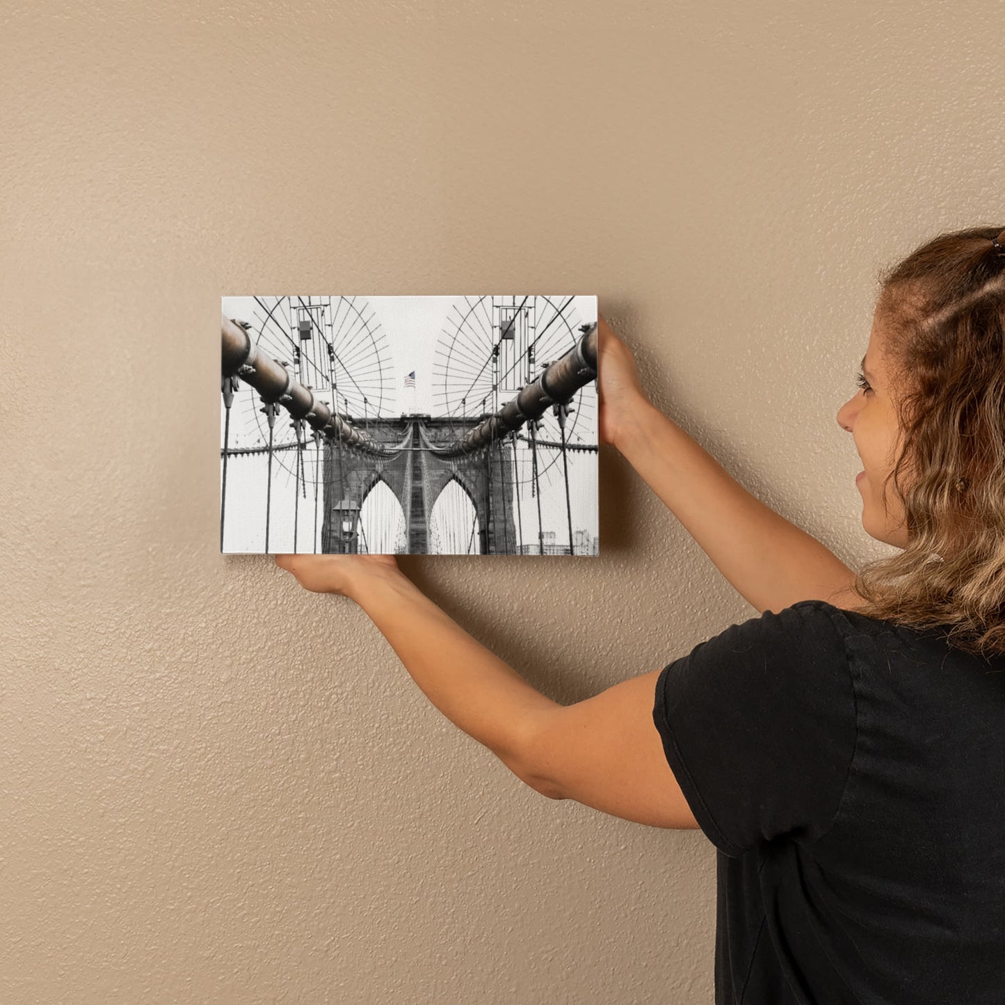 Brooklyn Bridge Canvas Wall Art – Urban Strength & Faith | Original NYC Photography - FREE Shipping