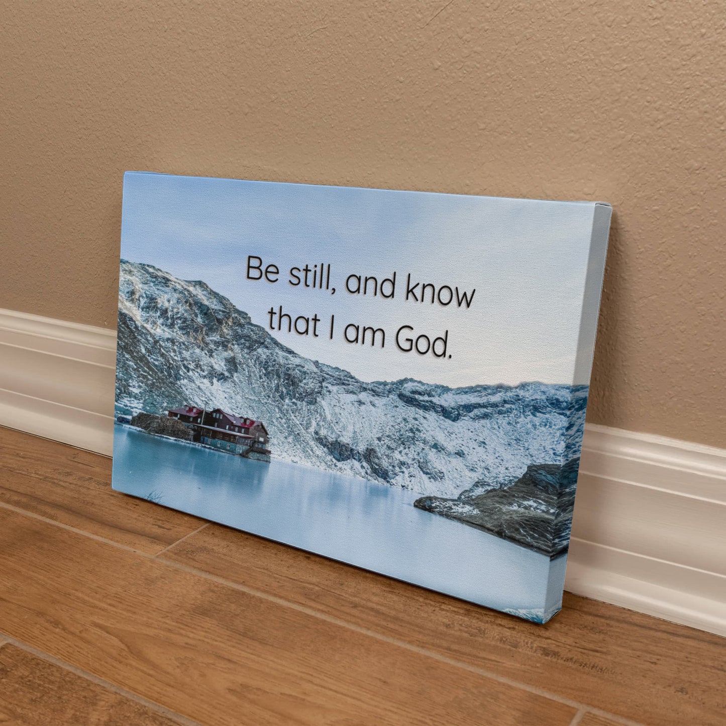 Be Still and Know – Bâlea Lake Canvas Wall Art | Psalm 46:10 Scripture Print | Original Romania Photography - FREE Shipping