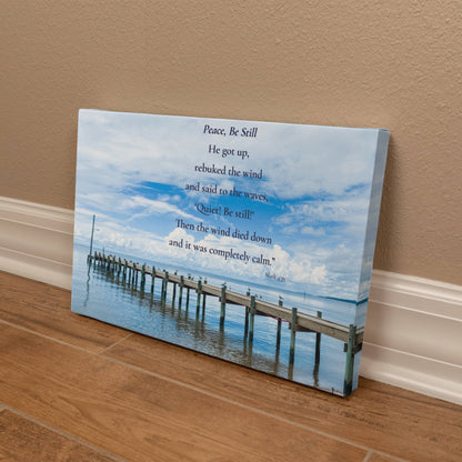 Peace Be Still – Original Photography Christian Canvas | Mark 4:39 Wall Art - FREE Shipping