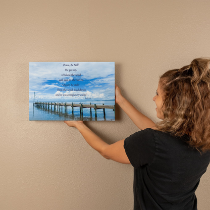 Peace Be Still – Original Photography Christian Canvas | Mark 4:39 Wall Art - FREE Shipping