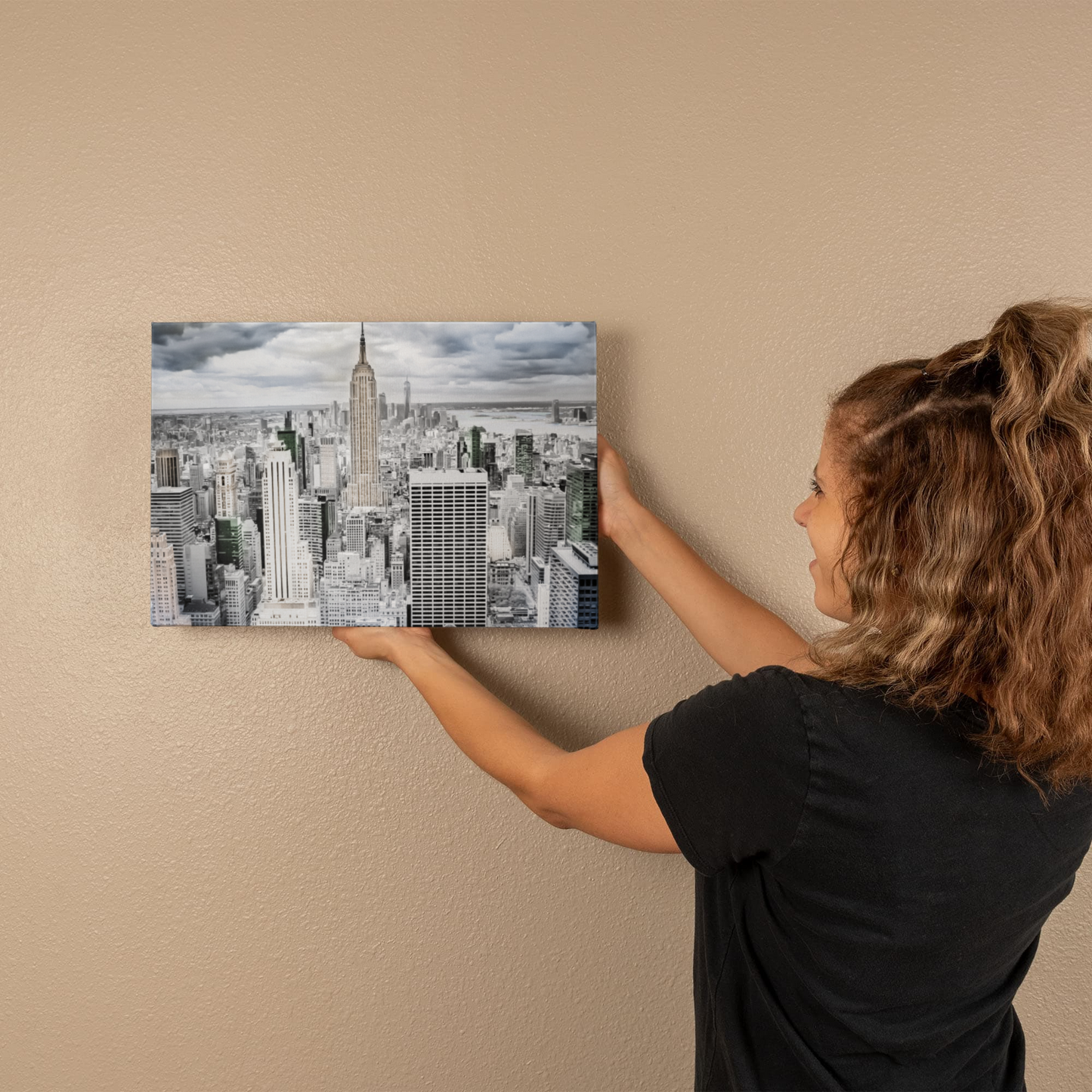 Original NYC Skyline Canvas Wall Art – Empire State Building Photography Print - FREE Shipping