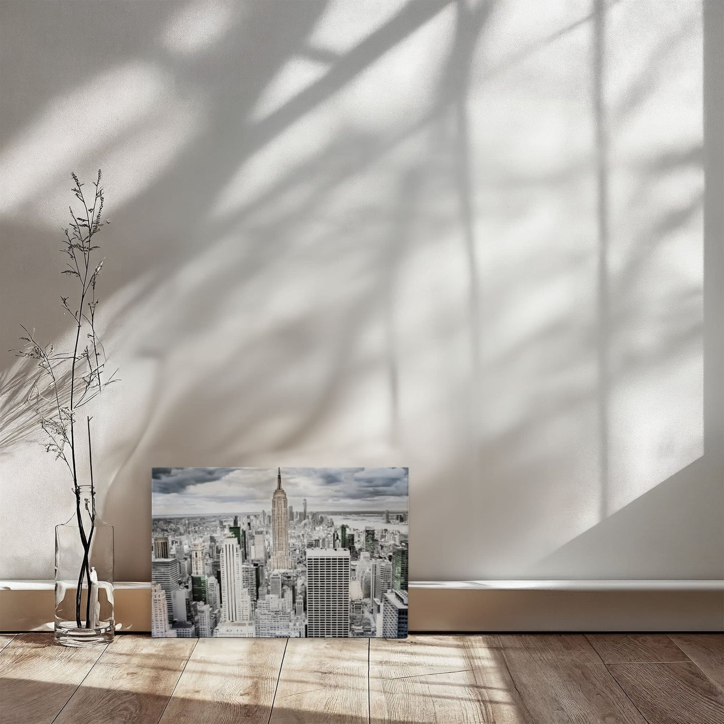 Original NYC Skyline Canvas Wall Art – Empire State Building Photography Print - FREE Shipping