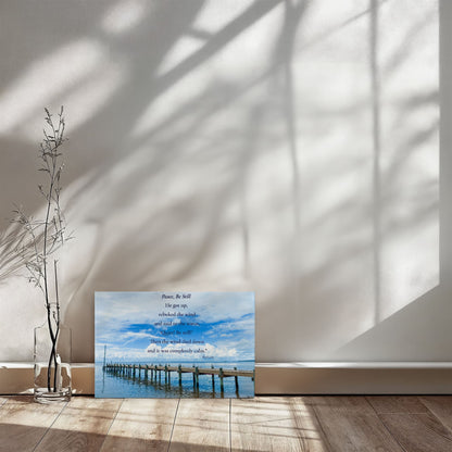 Peace Be Still – Original Photography Christian Canvas | Mark 4:39 Wall Art - FREE Shipping