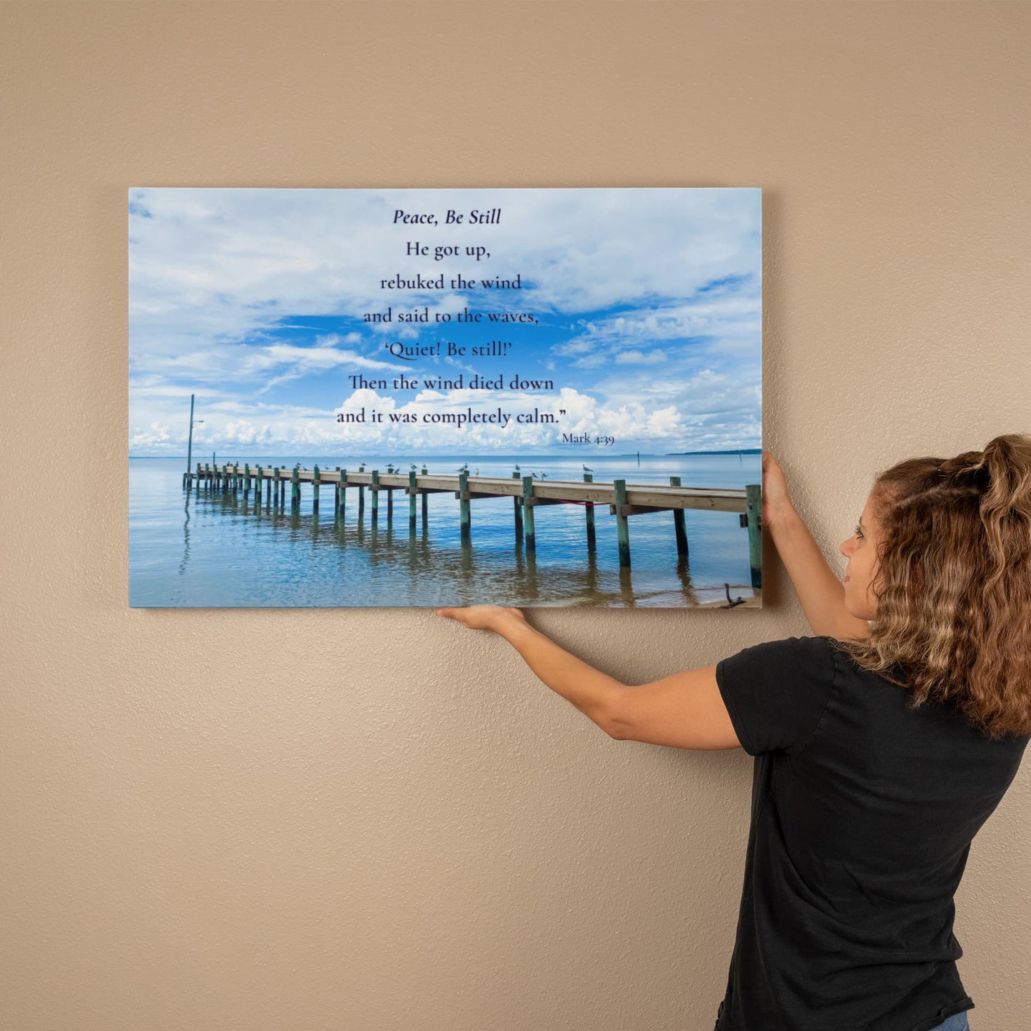 Peace Be Still – Original Photography Christian Canvas | Mark 4:39 Wall Art - FREE Shipping