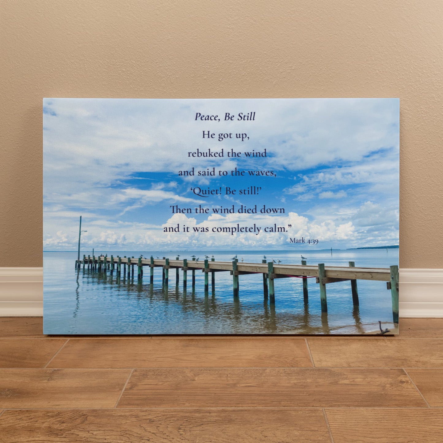 Peace Be Still – Original Photography Christian Canvas | Mark 4:39 Wall Art - FREE Shipping
