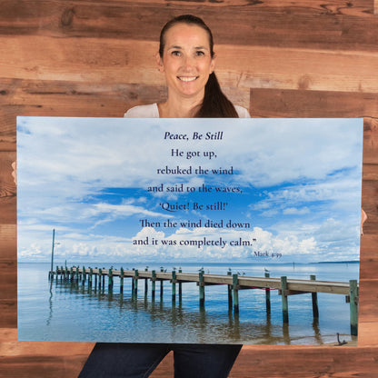 Peace Be Still – Original Photography Christian Canvas | Mark 4:39 Wall Art - FREE Shipping