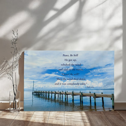 Peace Be Still – Original Photography Christian Canvas | Mark 4:39 Wall Art - FREE Shipping
