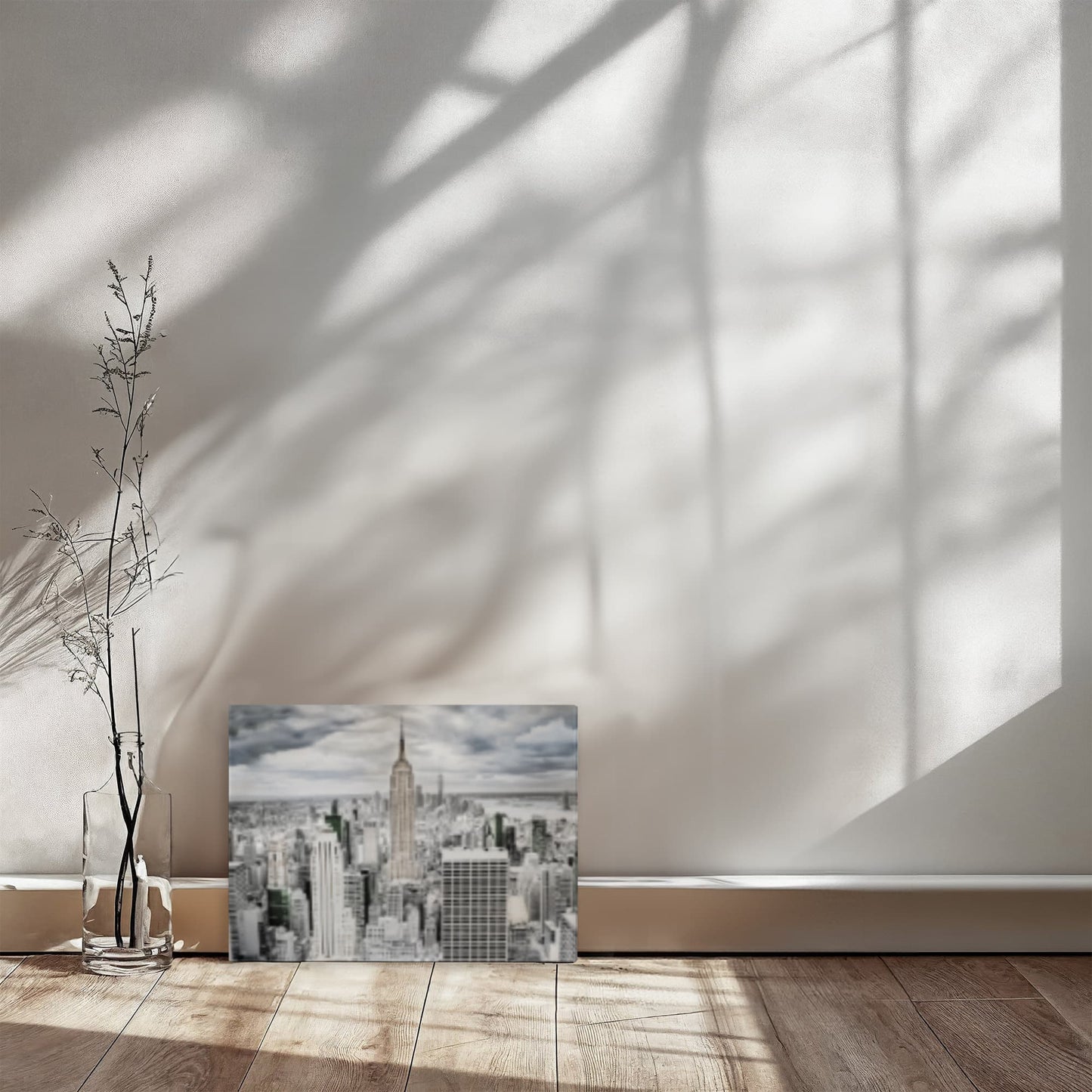Original NYC Skyline Canvas Wall Art – Empire State Building Photography Print - FREE Shipping